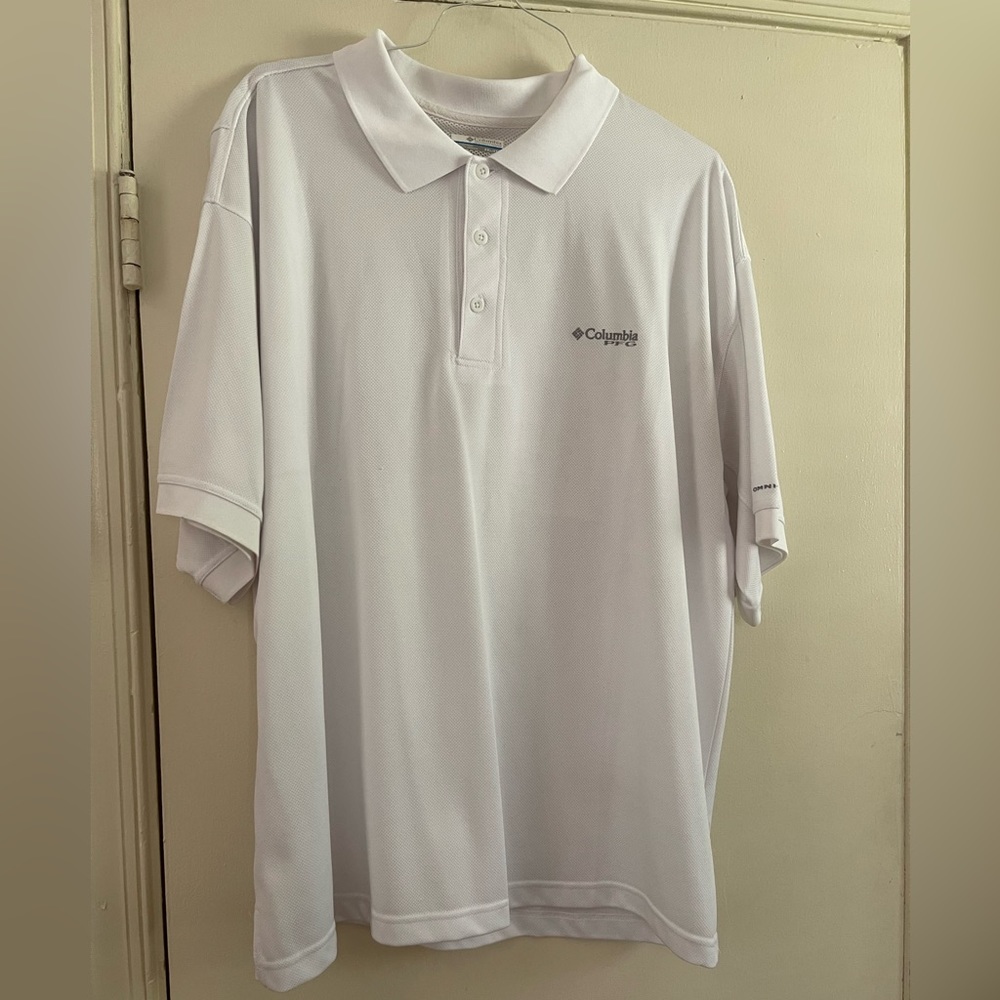 White Columbia polo